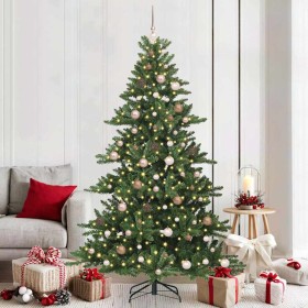 Árbol de Navidad artificial con ramas articuladas 210 cm PVC