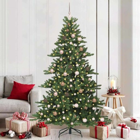 Árbol de Navidad artificial con ramas articuladas 210 cm PVC