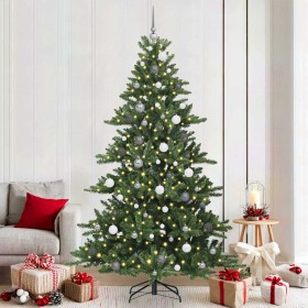 Árbol de Navidad artificial con ramas articuladas 210 cm PVC
