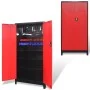 2-türiger Werkzeugschrank schwarz/roter Stahl 90x40x180 cm von vidaXL, Werkzeugschränke - Ref: Foro24-20158, Preis: 531,58 €,...