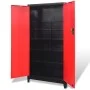 2-türiger Werkzeugschrank schwarz/roter Stahl 90x40x180 cm von vidaXL, Werkzeugschränke - Ref: Foro24-20158, Preis: 531,58 €,...