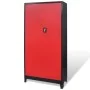 2-türiger Werkzeugschrank schwarz/roter Stahl 90x40x180 cm von vidaXL, Werkzeugschränke - Ref: Foro24-20158, Preis: 531,58 €,...