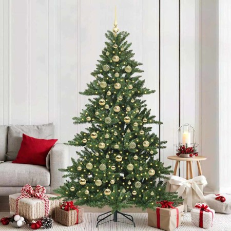 Árbol de Navidad artificial con ramas articuladas 210 cm PVC