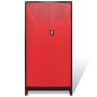 2-türiger Werkzeugschrank schwarz/roter Stahl 90x40x180 cm von vidaXL, Werkzeugschränke - Ref: Foro24-20158, Preis: 350,38 €,...