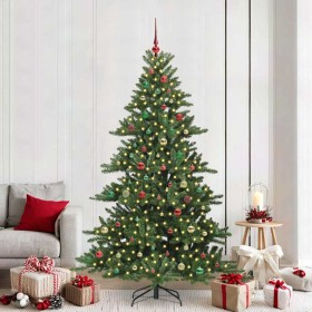 Árbol de Navidad artificial con ramas articuladas 210 cm PVC