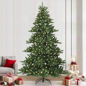 Árbol de Navidad artificial con ramas articuladas 240 cm PVC