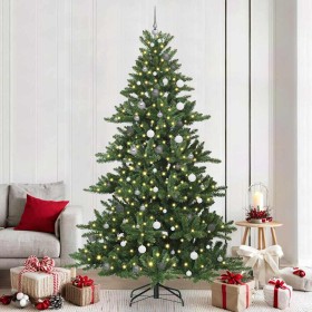 Árbol de Navidad artificial con ramas articuladas 240 cm PVC
