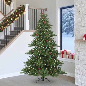Árbol de Navidad artificial con ramas articuladas 240 cm PVC