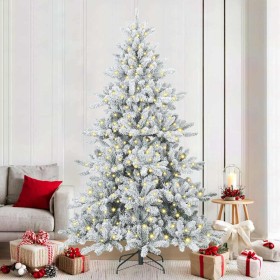 Árbol de Navidad artificial con ramas articuladas 210 cm PVC