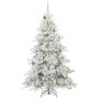 Árbol de Navidad artificial con ramas articuladas 210 cm PVC