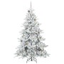 Árbol de Navidad artificial con ramas articuladas 210 cm PVC
