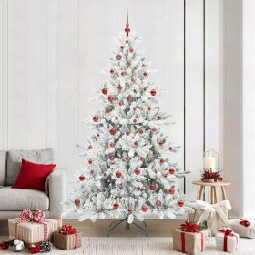Árbol de Navidad artificial con ramas articuladas 210 cm PVC