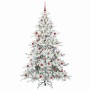 Árbol de Navidad artificial con ramas articuladas 210 cm PVC