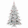 Árbol de Navidad artificial con ramas articuladas 210 cm PVC