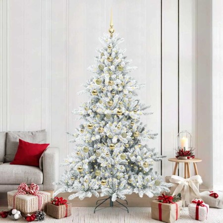 Árbol de Navidad artificial con ramas articuladas 210 cm PVC