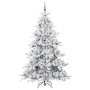 Árbol de Navidad artificial con ramas articuladas 210 cm PVC