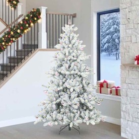 Árbol de Navidad artificial con ramas articuladas 240 cm PVC