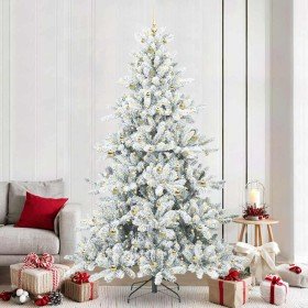 Árbol de Navidad artificial con ramas articuladas 240 cm PVC