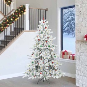 Árbol de Navidad artificial con ramas articuladas 240 cm PVC