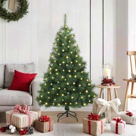 Árbol de Navidad artificial con 150 LED Verde 120 cm PE y PVC