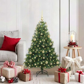 Árbol de Navidad artificial con 150 LED Verde 120 cm PE y PVC