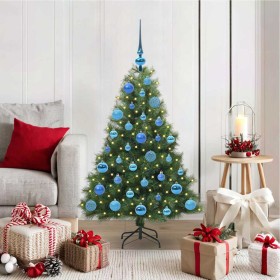 Árbol de Navidad artificial con 150 LED Verde 120 cm PE y PVC