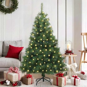 Árbol de Navidad artificial con 150 LED Verde 150 cm PE y PVC