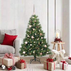 Árbol de Navidad artificial con 150 LED Verde 150 cm PE y PVC