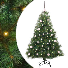 Árbol de Navidad artificial con 150 LED Verde 150 cm PE y PVC