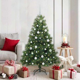 Árbol de Navidad artificial con 150 LED Verde 150 cm PE y PVC