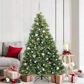 Árbol de Navidad artificial con 300 LED Verde 180 cm PE y PVC