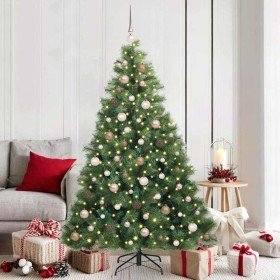 Árbol de Navidad artificial con 300 LED Verde 180 cm PE y PVC