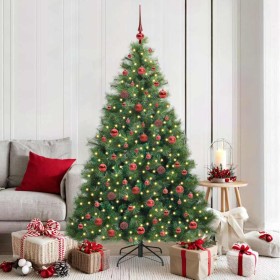 Árbol de Navidad artificial con 300 LED Verde 180 cm PE y PVC