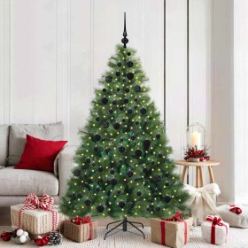 Árbol de Navidad artificial con 300 LED Verde 180 cm PE y PVC