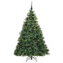 Árbol de Navidad artificial con 300 LED Verde 180 cm PE y PVC