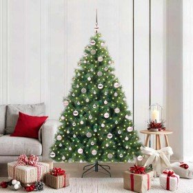 Árbol de Navidad artificial con 300 LED Verde 180 cm PE y PVC