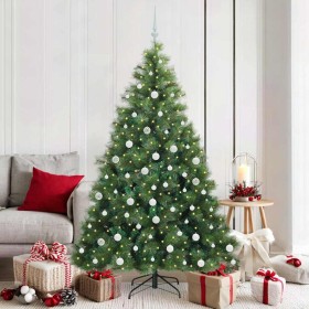 Árbol de Navidad artificial con 300 LED Verde 180 cm PE y PVC