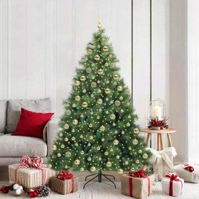 Árbol de Navidad artificial con 300 LED Verde 180 cm PE y PVC