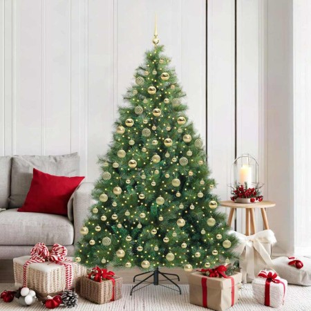 Árbol de Navidad artificial con 300 LED Verde 180 cm PE y PVC