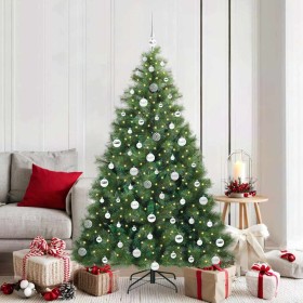 Árbol de Navidad artificial con 300 LED Verde 180 cm PE y PVC