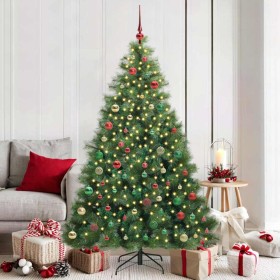 Árbol de Navidad artificial con 300 LED Verde 180 cm PE y PVC