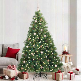 Árbol de Navidad artificial con 300 LED Verde 210 cm PE y PVC