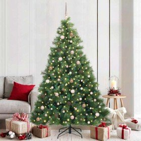 Árbol de Navidad artificial con 300 LED Verde 210 cm PE y PVC