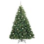 Árbol de Navidad artificial con 300 LED Verde 210 cm PE y PVC