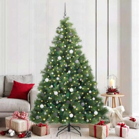 Árbol de Navidad artificial con 300 LED Verde 210 cm PE y PVC
