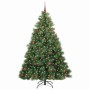 Árbol de Navidad artificial con 300 LED Verde 210 cm PE y PVC
