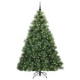Árbol de Navidad artificial con 300 LED Verde 210 cm PE y PVC