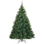 Árbol de Navidad artificial con 300 LED Verde 210 cm PE y PVC