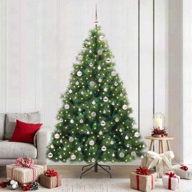 Árbol de Navidad artificial con 300 LED Verde 210 cm PE y PVC
