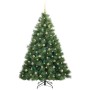 Árbol de Navidad artificial con 300 LED Verde 210 cm PE y PVC